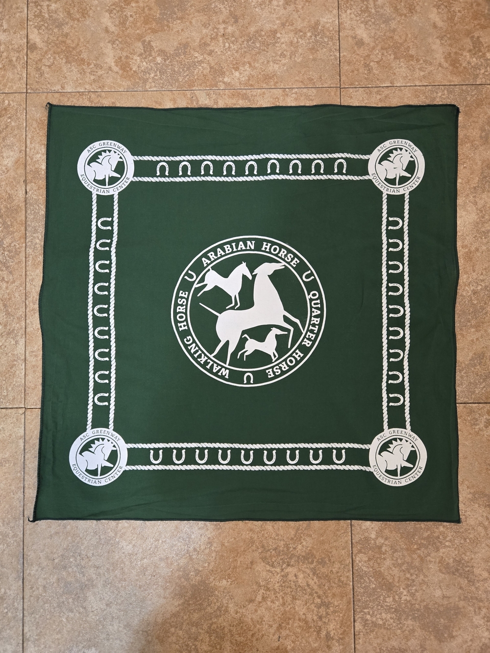Arabian Horse Quarter Horse Green Scarf Wrap